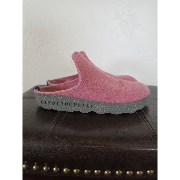 Asportuguesas Pink Wool Boho Cottagecore Footfriendly Clogs Sz EU 36 US 5.5 - Picture 3 of 8